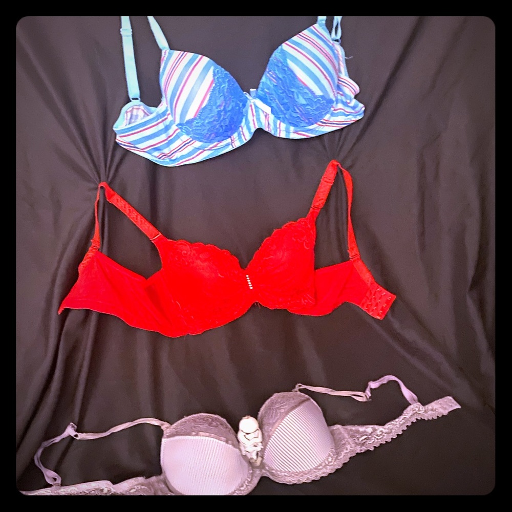 Bundle of 3 multi colored 40c bras